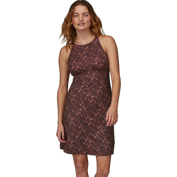 Patagonia Magnolia Spring A Line Dress Size XS New Shelf Bra Floral Print Purple - Picture 1 of 7